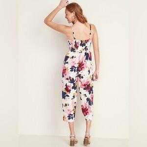 Old Navy Women’s Tie-Front Linen-Blend Cami Jumpsuit w Adjustable Straps, size M